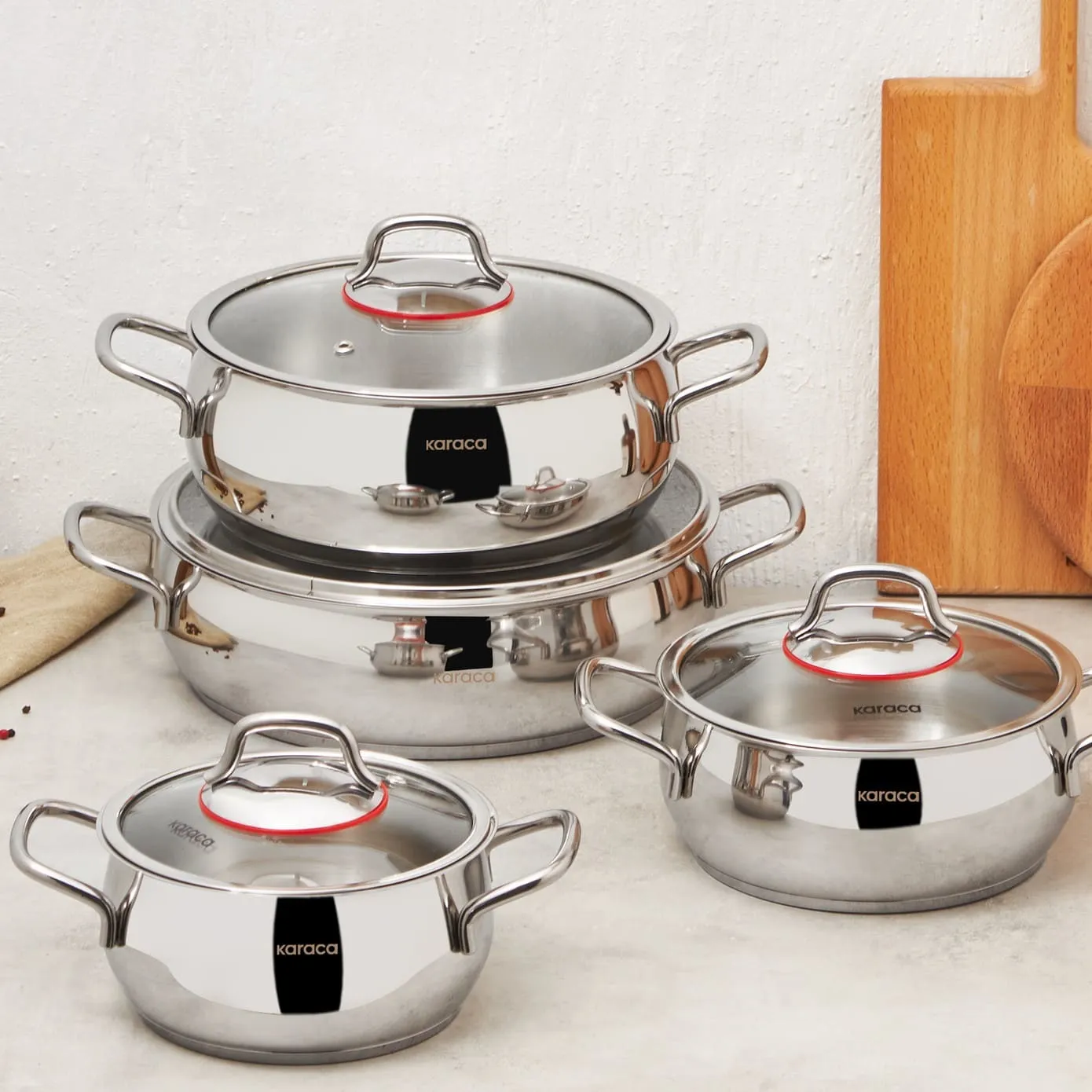 Batterie de cuisine Karaca Emirgan en acier, 8 pièces - Image 9