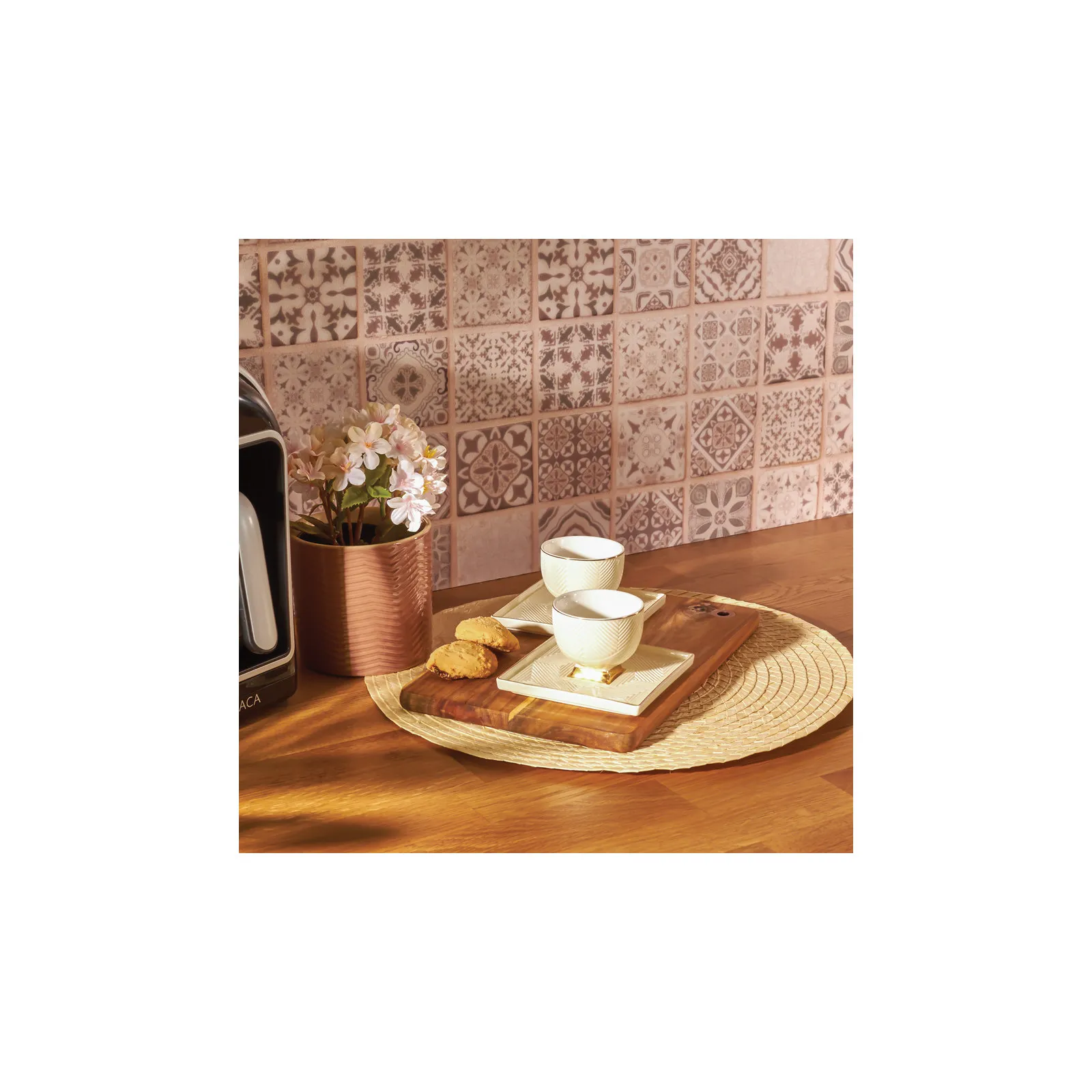Coffret de tasses à café Karaca Art Deco pour 2 personnes, couleur crème, 90 ml - Image 3