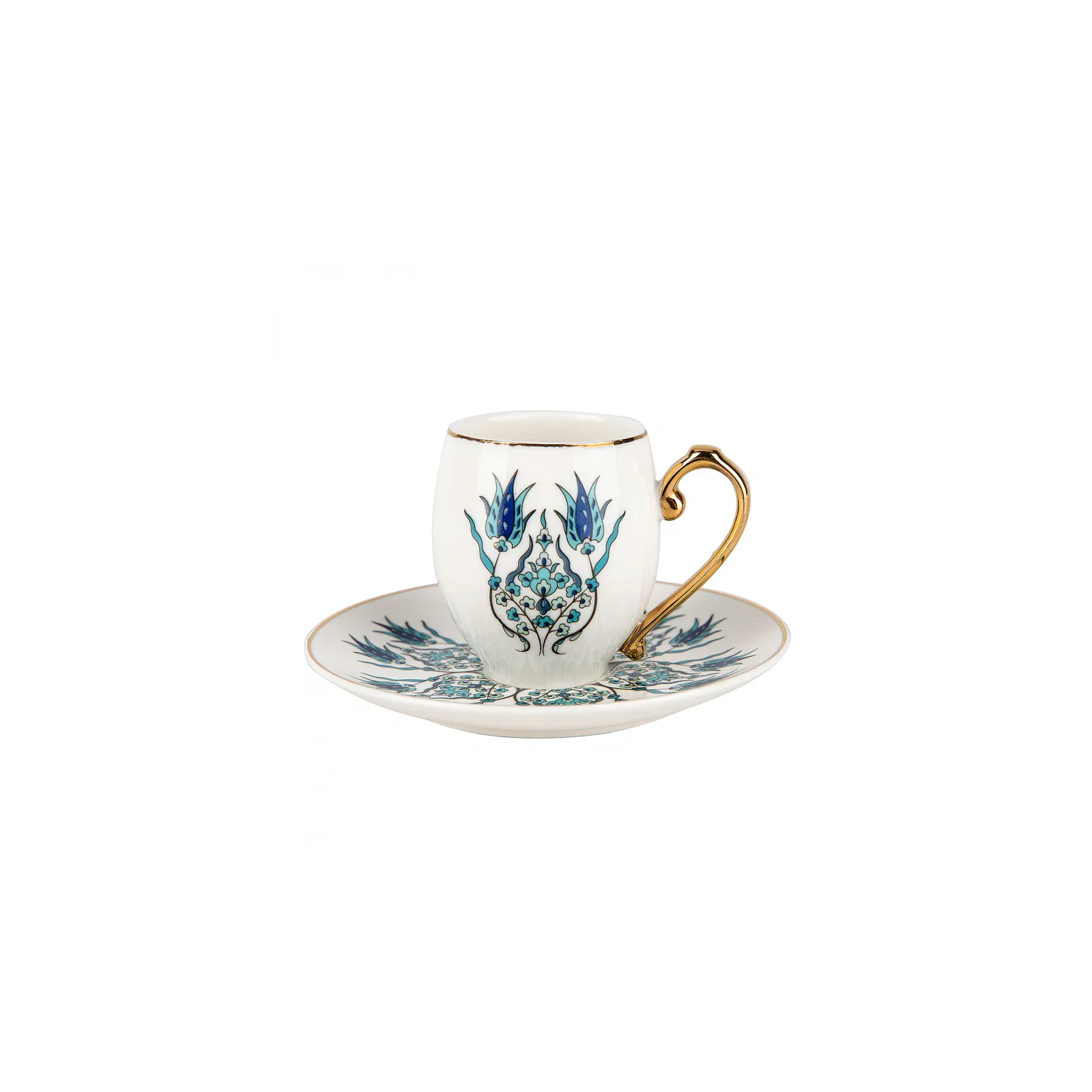 Coffret de tasses à expresso/moka Karaca İznik en porcelaine pour 2 personnes, 4 pièces, 80 ml - Image 3