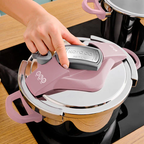 Ensemble d'autocuiseurs Karaca Perfect 4 + 6 L, rose - Image 3