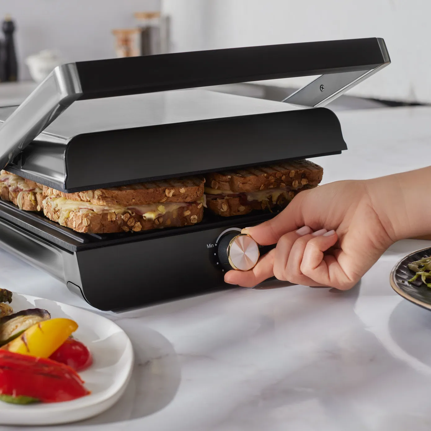 Grille-pain et machine à griller Karaca Toastmaster Inox, 2000W - Image 3