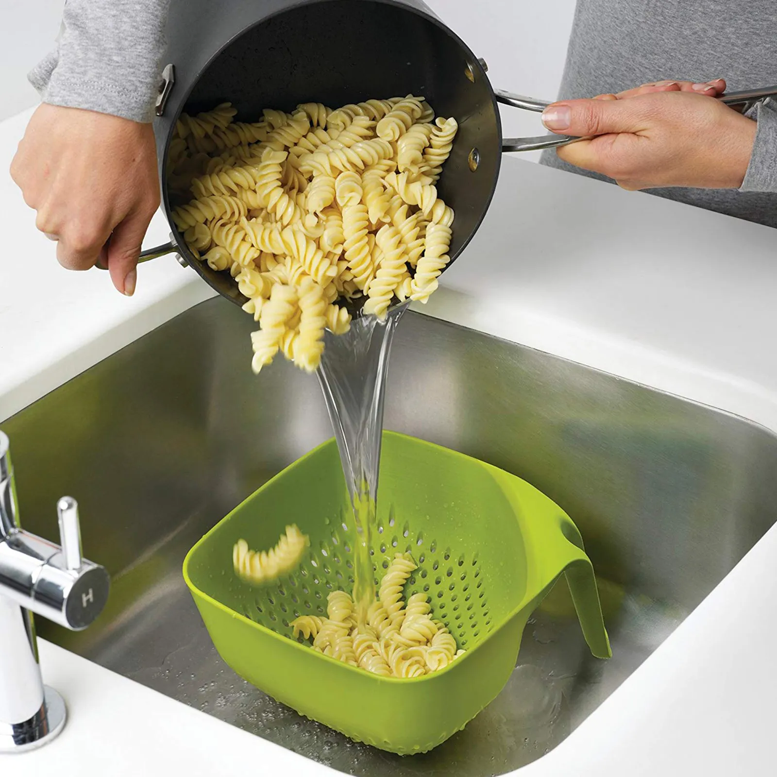 JOSEPH 40092 Square Colander - White (SS - Image 3