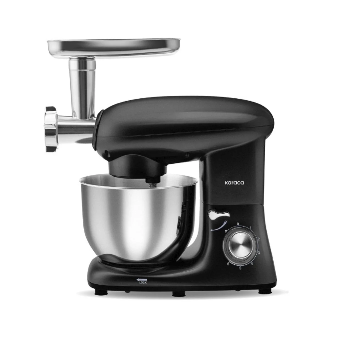 Karaca Multichef Robot Pâtissier Shiny Black 1900W 5,5 L (avec hachoir à viande, accessoires pour saucisses et köfte farcies) - Image 9