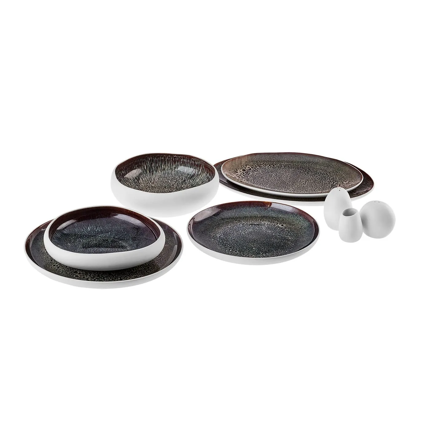 Karaca Red Carpet Collection Service de table Streamline New Galactic Stoneware pour 12 personnes, 59 pièces, blanc - Image 7