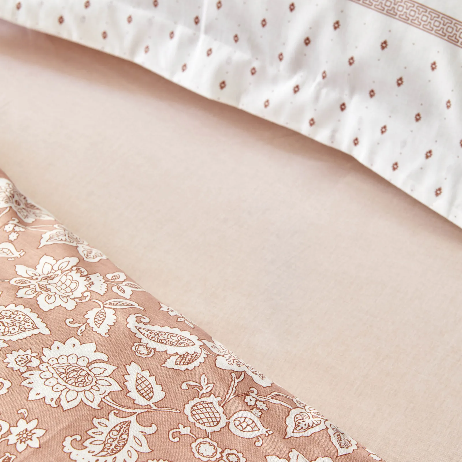 Parure de lit Karaca Home Celerina avec housse de couette 100 % coton pour lit double, rose - Image 5